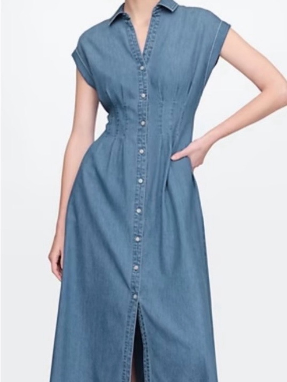Blue Denim Gap Maxi Dress - Casual Women’s Dress